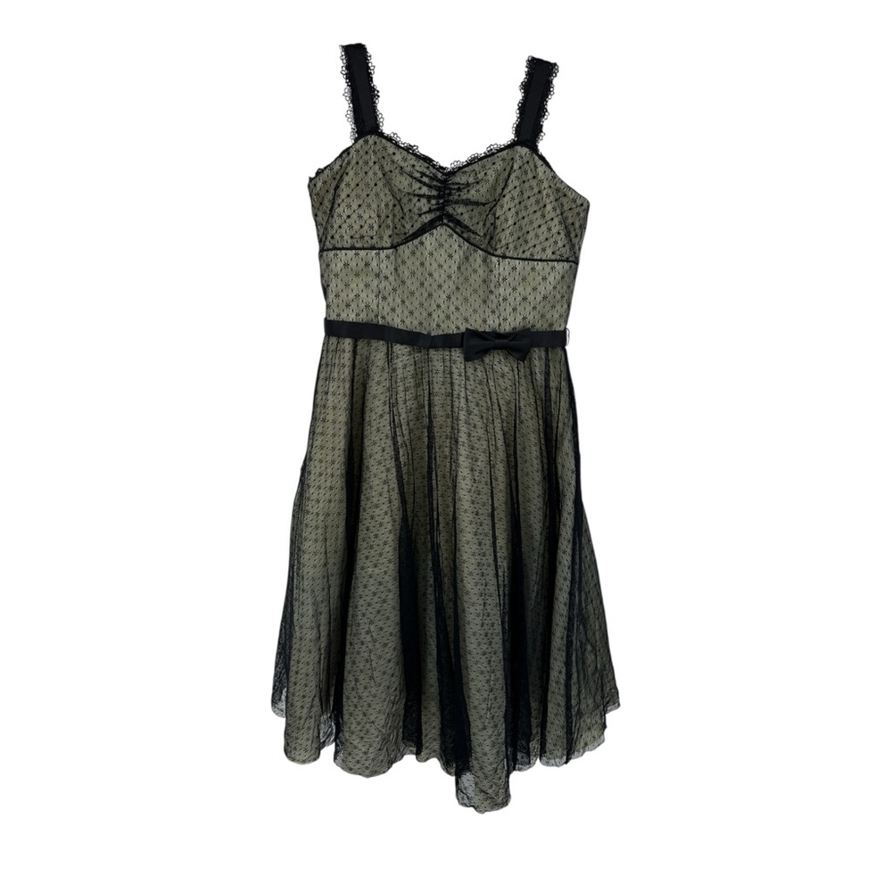 VTG‎ Fit N Flare Lace Dress 11/12 Whimsigoth Fairy Goth Grunge Princess Prom